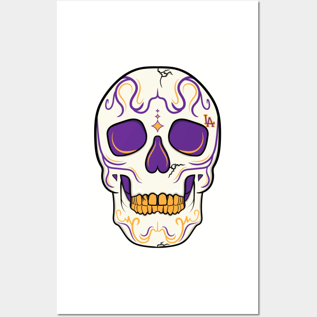 Lakers Skull Wall Art by WalkDesigns